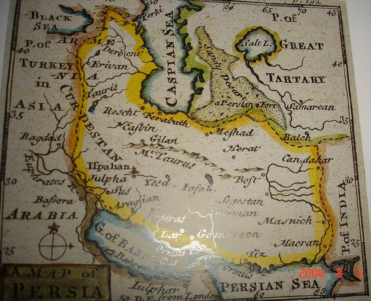 mapa terenów dawnej Persji